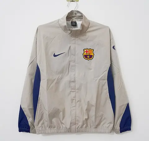 2026/27 Barcelona Gray and Blue Windbreaker Size S-2XL