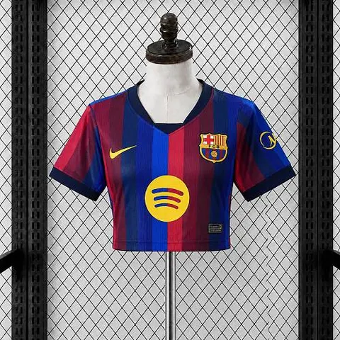 2026/27 Barcelona Home Women's Crop Top Soccer Jersey S-2XL