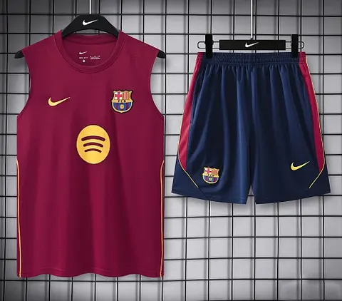 2026/27 Barcelona Red Vest Suit S-2XL