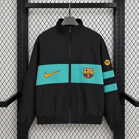 2026/27 Barcelona Retro Model Black Blue Windbreaker S-2XL