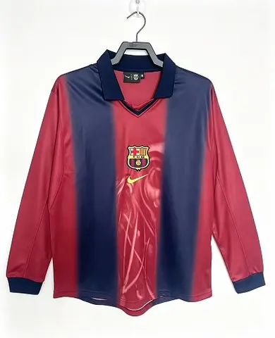 2026/27 Barcelona X Travis Scott Retro Model Long Sleeve Soccer Jersey S-XXL