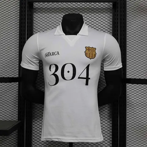 Maillot de football 24-25 BAR Lamine Yamal blanc — Version joueur