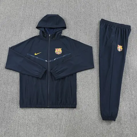 Barcelona 2025/26 Black Windbreaker suit S-2XL