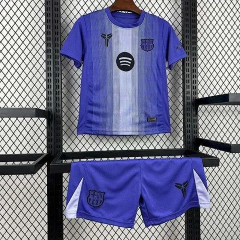 Barcelona 2025/26 Purple Goalkeeper Kids Kit