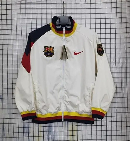 Barcelona White Windbreaker