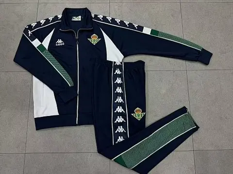 Real Betis 2025/26 Black White Tracksuit Size S-2XL