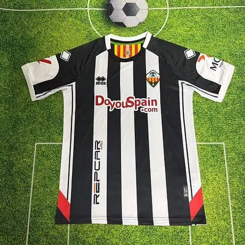 2026/27 CD Castellon Black White Home Soccer Jersey S-4XL