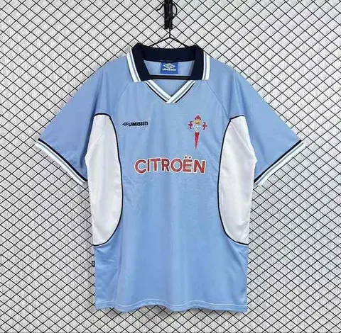 1998/99 RC Celta de Vigo Home UCL Version Retro Soccer Jersey S-2XL