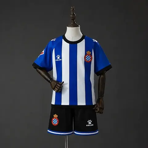 2026/27 RCD Espanyol Home Kids Kit Soccer Jersey 16-28