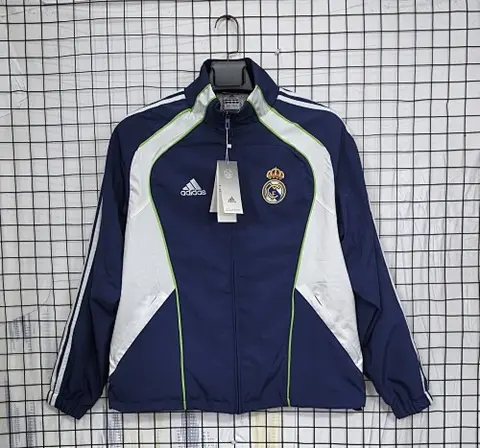 10/11 Real Madrid Blue Retro Windbreaker
