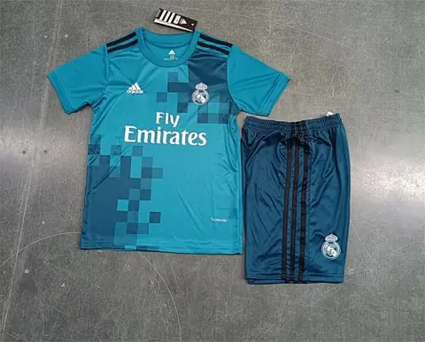 17-18 R MAD third away blue retro kid kit