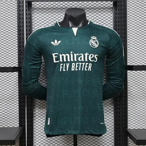 2026/27 Real Madrid Away Long Sleeve Player Version Soccer Jersey Size S-3XL
