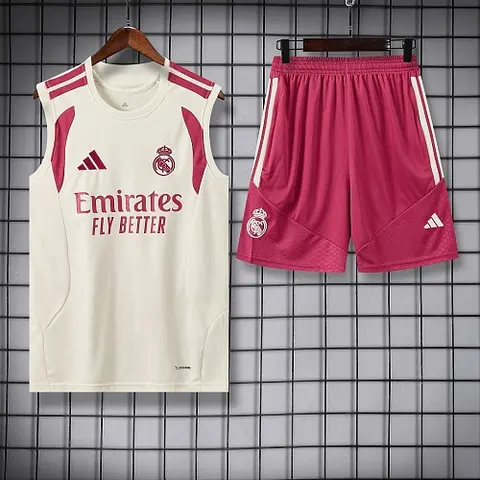 2026/27 Real Madrid Beige Vest Suit S-2XL