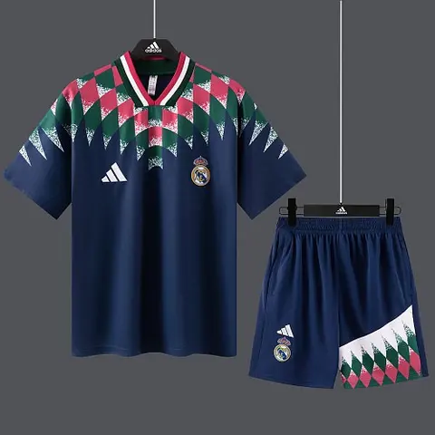 2026/27 Real Madrid Dark Blue Retro Training Suit S-2XL