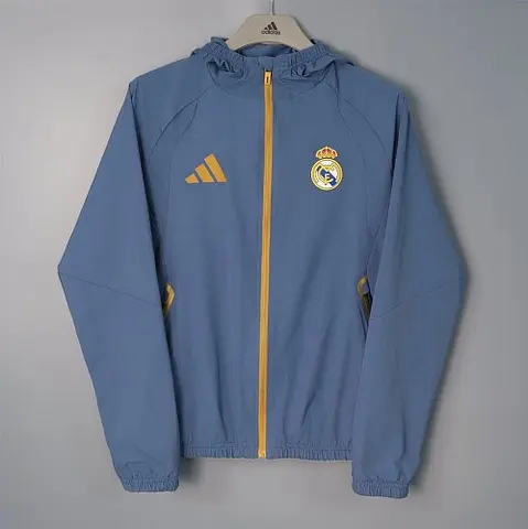 2026/27 Real Madrid Gray Blue Windbreaker S-2XL
