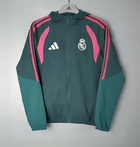 2026/27 Real Madrid Green Windbreaker Jacket S-2XL
