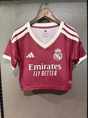 2026/27 Real Madrid Second Away Women's Crop Top Jersey Size S-XL