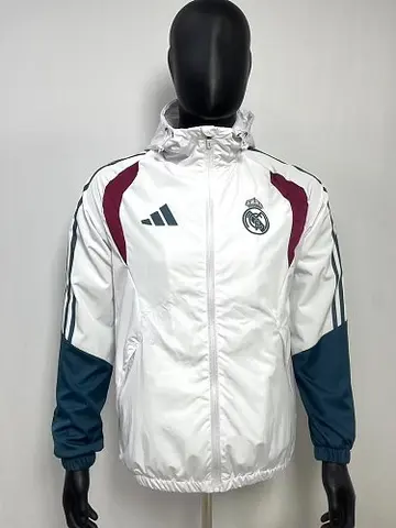 2026/27 Real Madrid White Green Red Windbreaker S-2XL