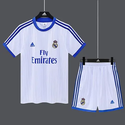 2026/27 Real Madrid White Retro Model Training Suit Blue Trim S-2XL