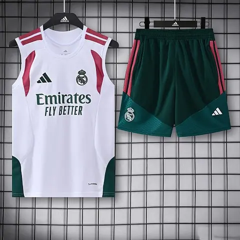2026/27 Real Madrid White and Green Vest Suit S-2XL