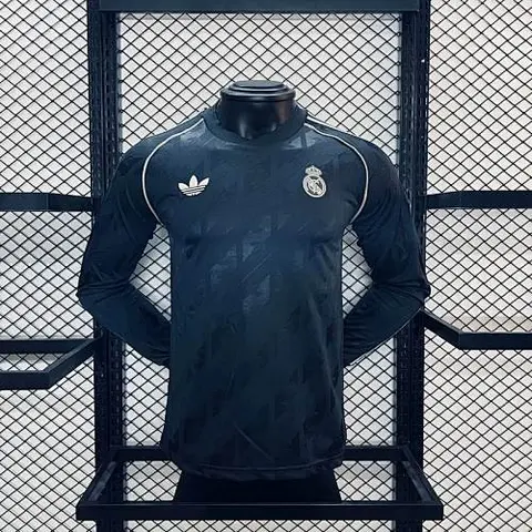 24-25 R MAD Black Retro Model Long Sleeve Player version jersey