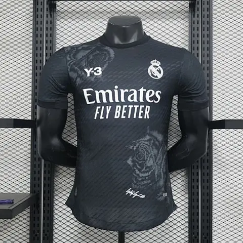 Maillot de football 24-25 R MAD noir Y3 Rose — Version joueur