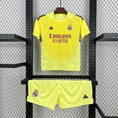 25/26 Real Madrid Yellow Goalkeeper Kids Kit