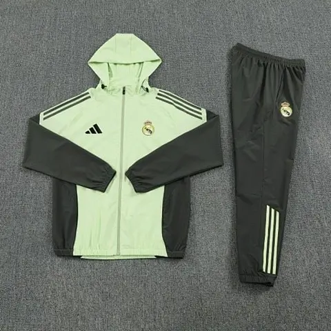 Real Madrid 2025/26 Light Yellow Windbreaker suit S-2XL