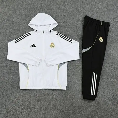 Real Madrid 2025/26 White Windbreaker suit S-2XL