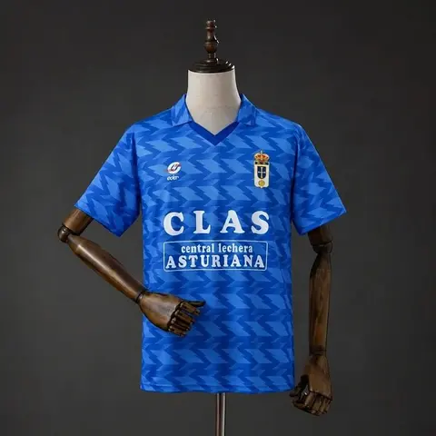 1989/90 Real Oviedo Home Retro Soccer Jersey S-2XL