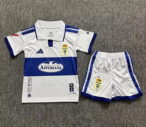 2026/27 Real Oviedo Away Kids Kit Soccer Jersey Size 16-28