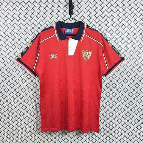 1998/00 Sevilla Away Red Retro Soccer Jersey Size S-2XL