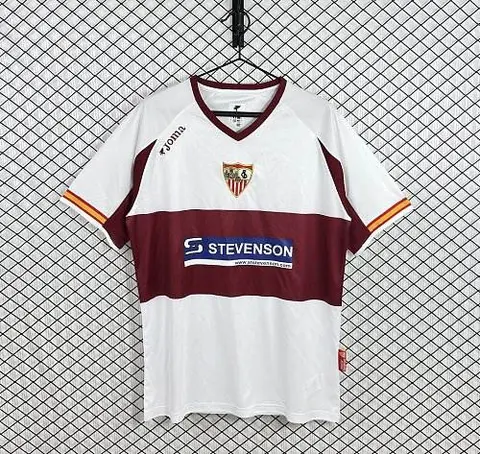 2005/06 Sevilla Europa Version White Retro Soccer Jersey S-2XL