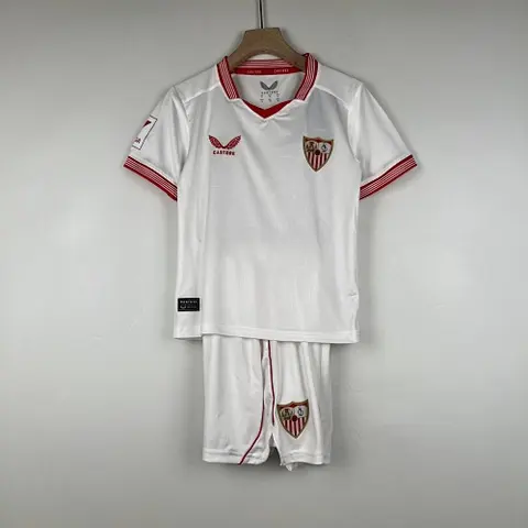 23-24 Sevilla home kid kit size 16-28