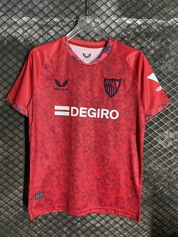 24-25 Sevilla away red soccer jersey
