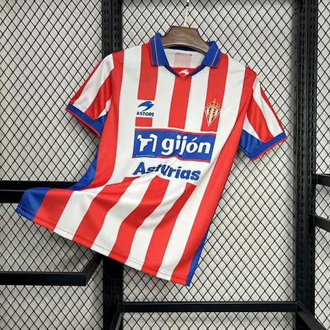 01-02 Sporting de Gijon Home Retro Jersey