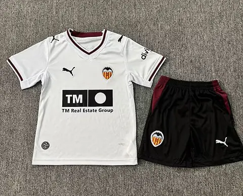 2026/27 Valencia Home Kids Kit Soccer Jersey Size 16-28