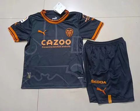 22-23 Valencia away kids kit