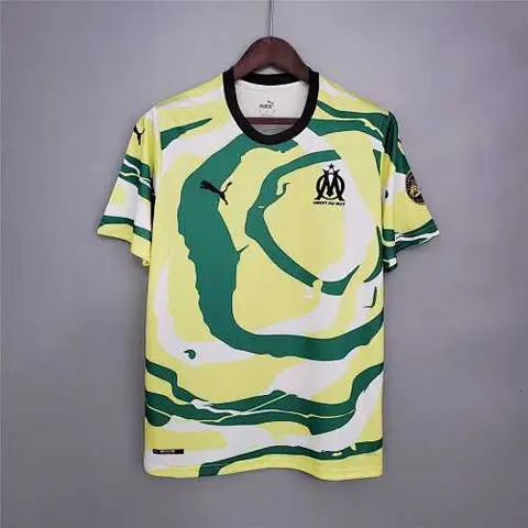 21-22 Olympique Marseille OM Africa Special Edition white yellow green