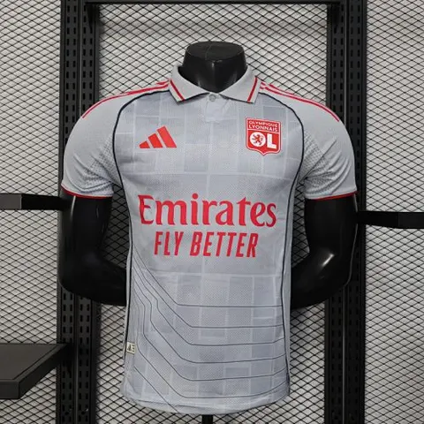 Lyon 2025/26 Third Away player version soccer jersey size S-2XL