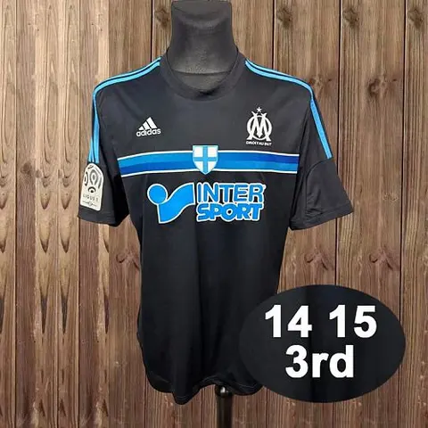 2014/15 Olympique Marseille Third Away Retro Soccer Jersey S-2XL