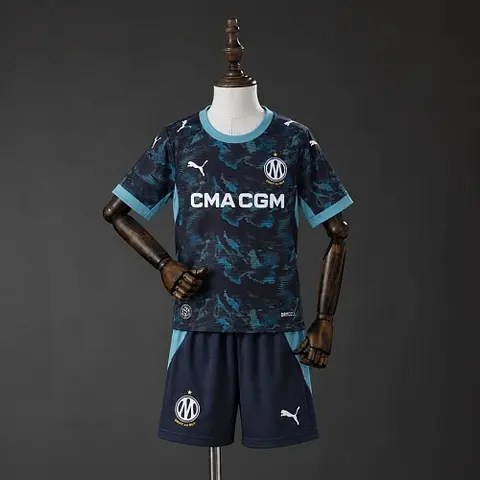 2026/27 Olympique Marseille Away Kids Kit Soccer Jersey 16-28