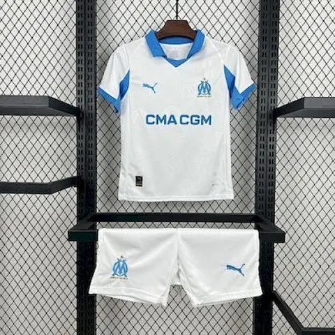 25-26 Olympique Marseille Home Kids Kit