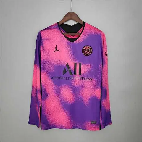 20-21 PSG Jordan fourth away purple Long Sleeve