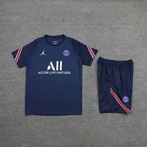 20-21 PSG Royal Blue Short Sleeve Training Suit