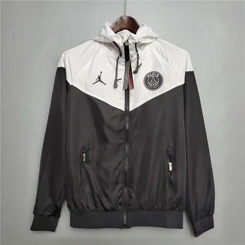 20-21 PSG black/white classic style windbreaker