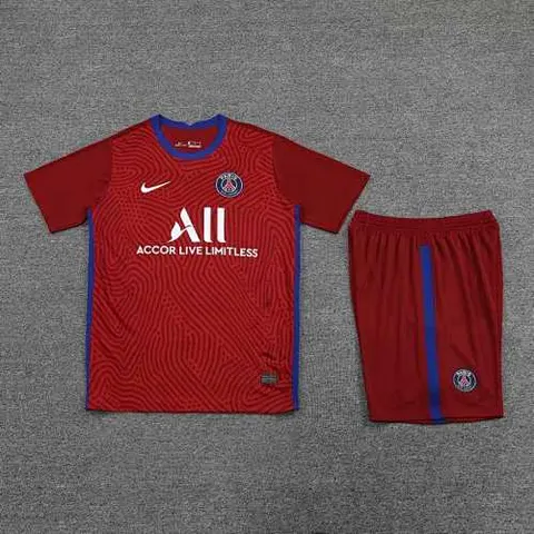 20-21 PSG red short sleeve goalkeeper