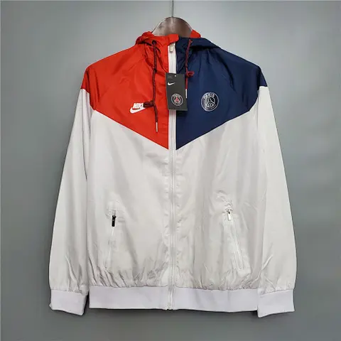 20-21 PSG white/red/blue classic style windbreaker