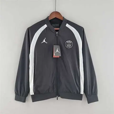 2022 PSG Jordan black and white windbreaker