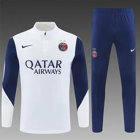2026/27 PSG White Half Zip Training Suit S-2XL